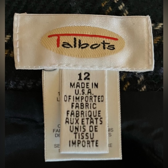 Talbots tartan plaid wool miniskirt size 12 - Picture 4 of 5